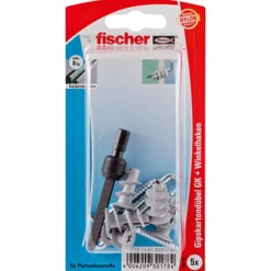 Fischer 5x Gipskartondübel GK WH mit Winkelhaken - 30178