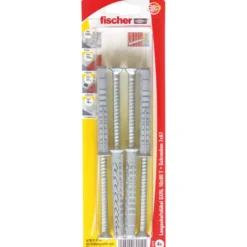 Fischer 4x Langschaftdübel SXRL 10x80 T Senkkopfschraube - 62410