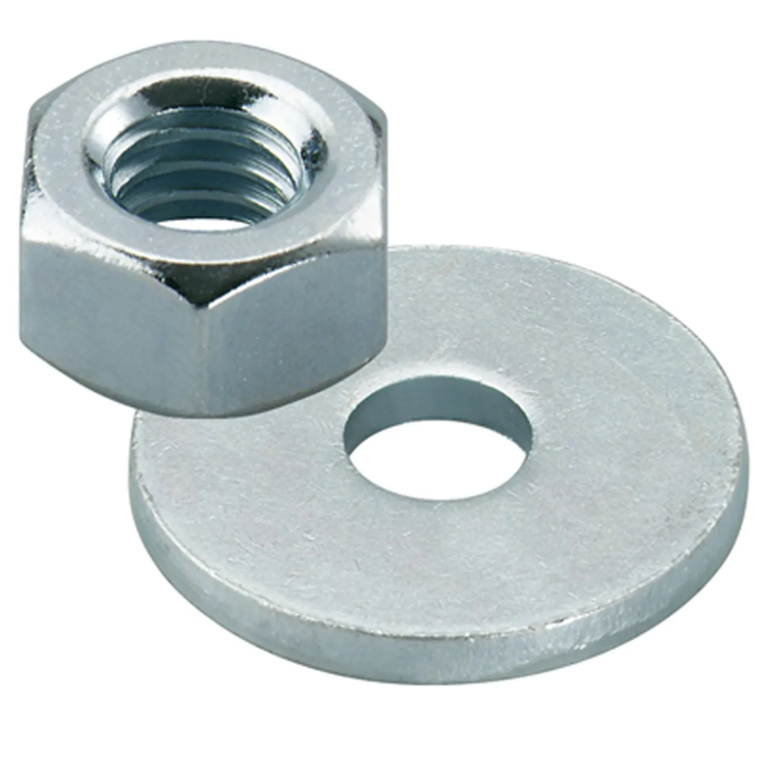 Fischer 50x Mutter & Scheibe M 10 galvanisch verzinkt - 510510
