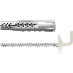 Fischer 25x Universaldübel UX 8X50 WH N mit Rand und Winkelhaken nylonbeschichtet - 94413