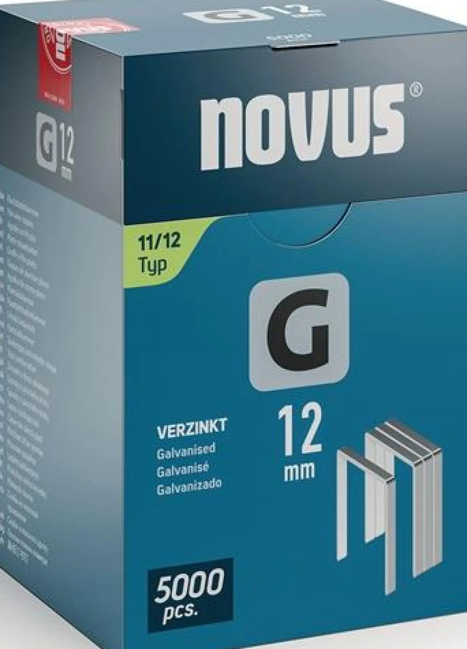 Flachdrahtklammer G Typ 11 B10,6xL12mm Draht-B.1,25mm 5000 St.NOVUS