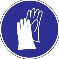 Folie Handschutz benutzen D.200mm blau/weiß selbstklebend