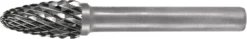 Frässtift RBF D.12mm Kopf-L.25mm Schaft-D.6mm HM Verz.Kreuz TECWERK