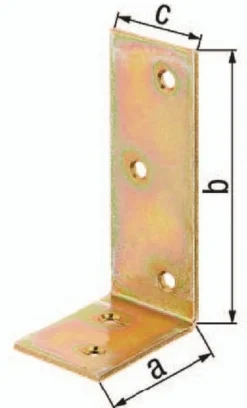 GAH Alberts Balkenwinkel L240x160 mmmm B.50mm ungleichschenklig STA roh - 334154