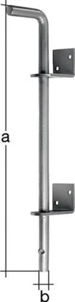 GAH Alberts Bodenschieber L600xS16mm STA verz.verzinkt A Bolz.-Tor 40mm - 211066