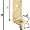 GAH Alberts Flechtzaunhalter 115 x 31,5 x 30 x 75 mm galvanisch gelb verzinkt L-Form - 213237