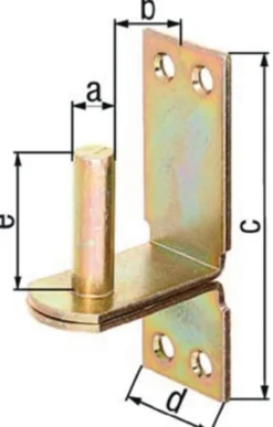 GAH Alberts Kloben DII auf Platte 10x25mm galv.gelb verz - 311353