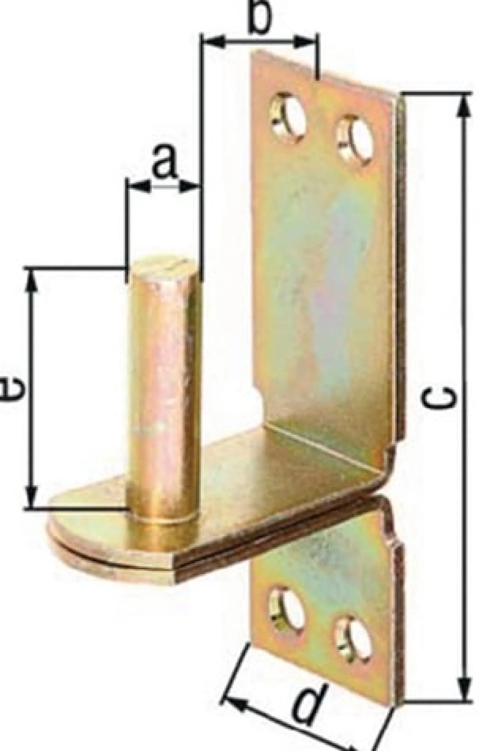 GAH Alberts Kloben DII auf Platte 10x25mm galv.gelb verz - 311353