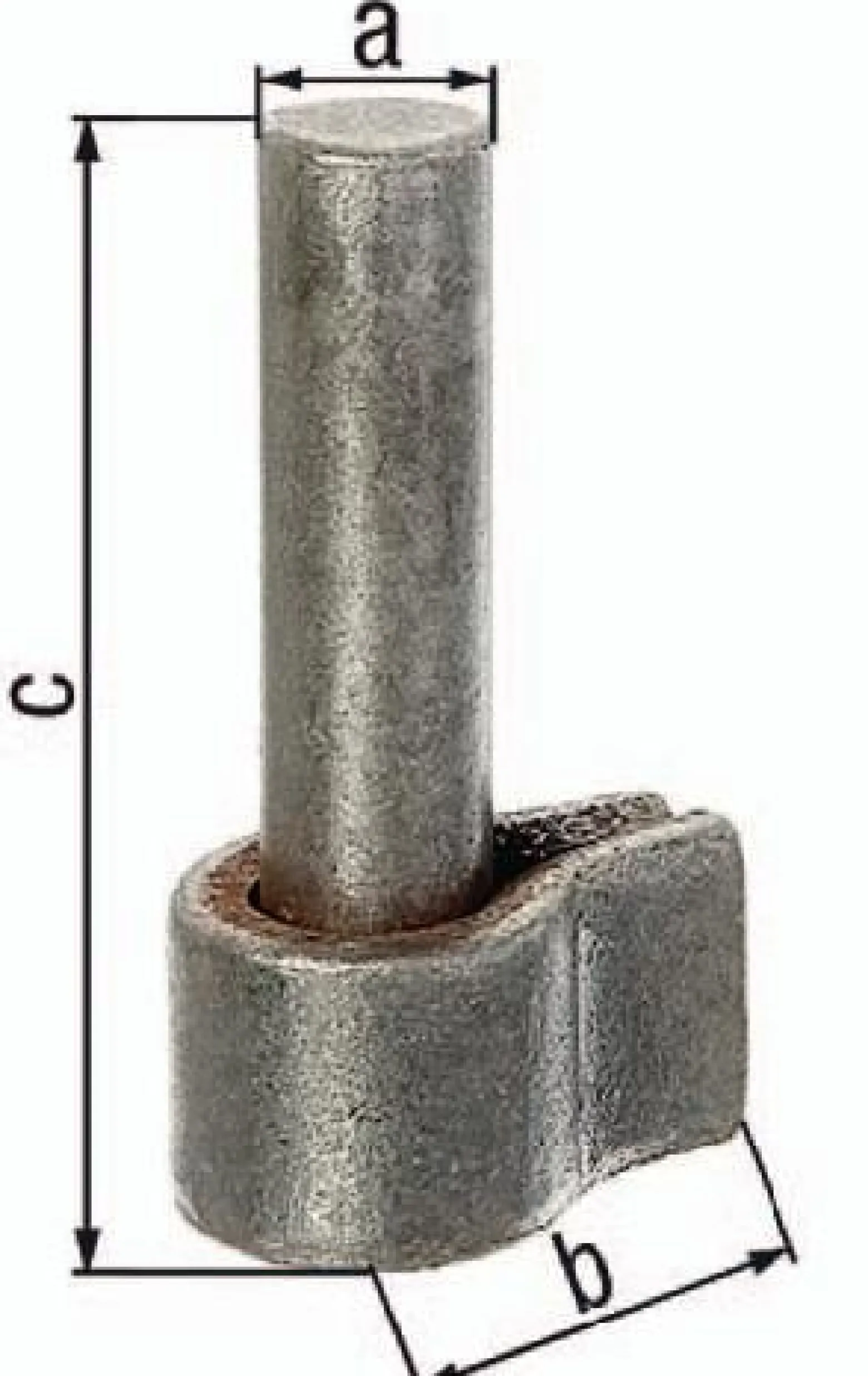 GAH Alberts Kloben z.Anschweißen 20x50mm STA roh - 411022