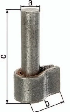GAH Alberts Kloben z.Anschweißen 20x50mm STA roh - 411022