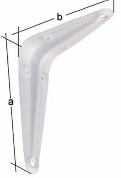 GAH Alberts Konsole L.350 mm H.300 mm Stahl weiß lackiert Tragfähigkeit 200 kg - 348731