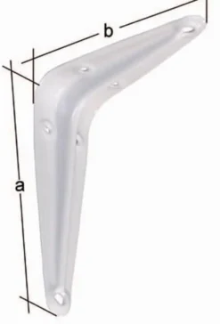 GAH Alberts Konsole L.350 mm H.300 mm Stahl weiß lackiert Tragfähigkeit 200 kg - 348731