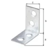 GAH Alberts Stuhlwinkel L.250 x 25 mm B.14 mm S.1,75mm STA sdmverz.Loch-D.4,5 mm - 339180