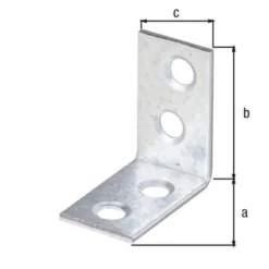 GAH Alberts Stuhlwinkel L.250 x 25 mm B.14 mm S.1,75mm STA sdmverz.Loch-D.4,5 mm - 339180