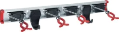 Gerätehalter Länge Führungssch.1.000 mm Haken 4 Halter 7 Aluminium - SB 7.4.100
