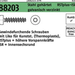Gewindefurchendeschraube R 88203 Liko ISR 4x12-T20 Stahl geh.galv.verz. 500St.