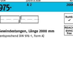 Gewindestange DIN 975 M16x 2000mm A 2 1 Stück