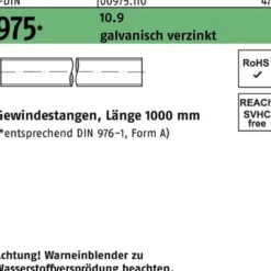 Gewindestange DIN 975 M30x 1000mm 10.9 galv.verz. 1 Stück