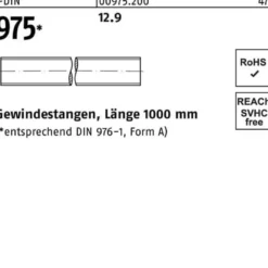 Gewindestange DIN 975 M10x 1000mm 12.9 1 Stück