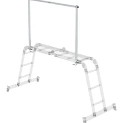 Günzburger Steigtechnik Aluminium-Geländer anklemmbar für Vielzweckleiter 4-teilig mit nivello-Traverse - 030305