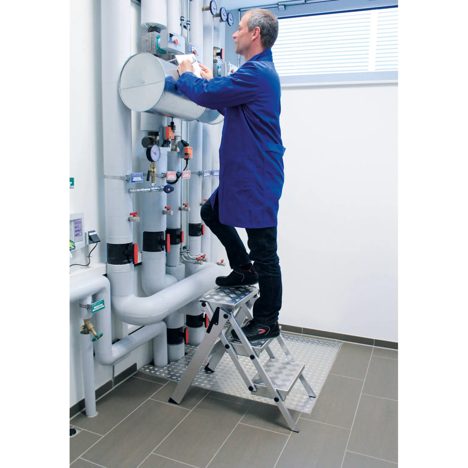Günzburger Steigtechnik ML Kompakt-Tritt Aluminium 2 Stufen - 054202