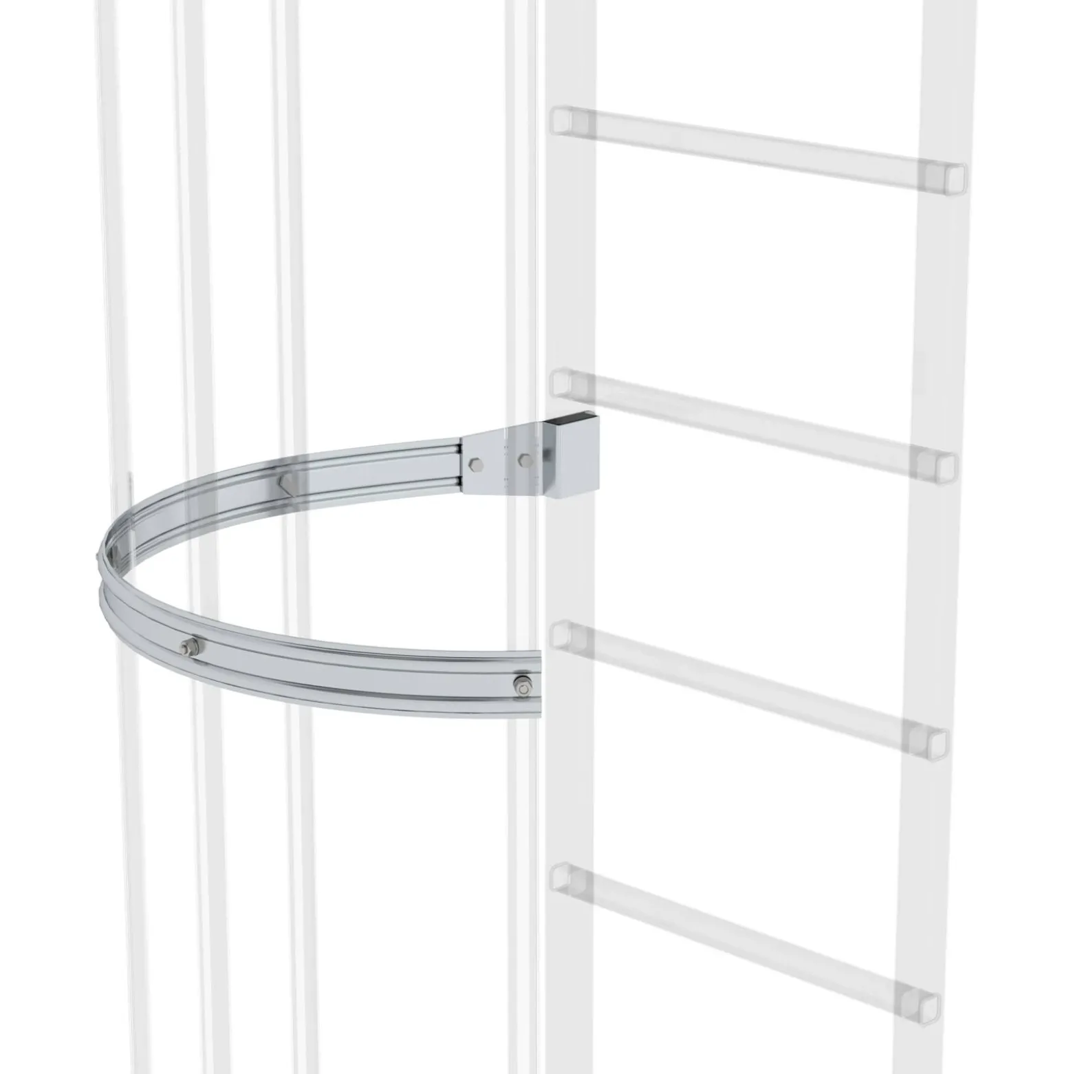 Günzburger Steigtechnik Rückenschutzbügel seitlicher Ausstieg Aluminium blank - 062237