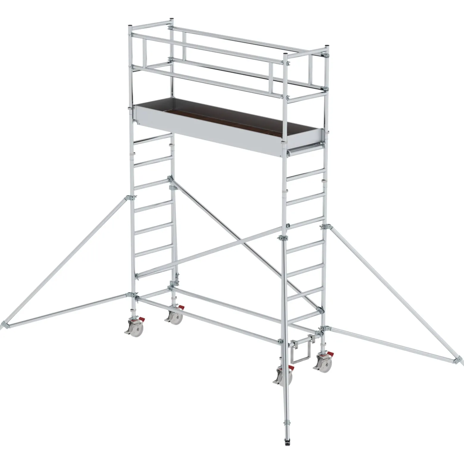 Günzburger Steigtechnik Rollgerüst 0,75 x 2,45 m mit Ausleger Plattformhöhe 3 m - 155348
