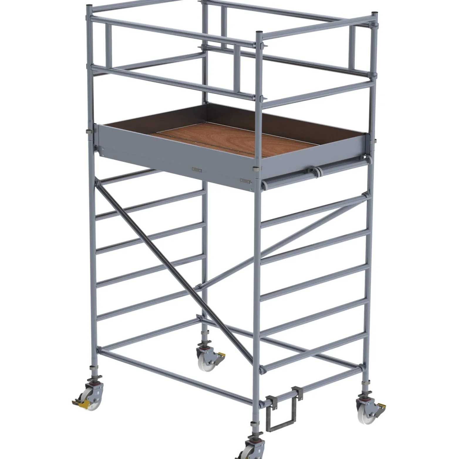 Günzburger Steigtechnik Rollgerüst 1,35 x 1,8 m mit Doppel-Plattform Plattformhöhe 2,35 m - 173235