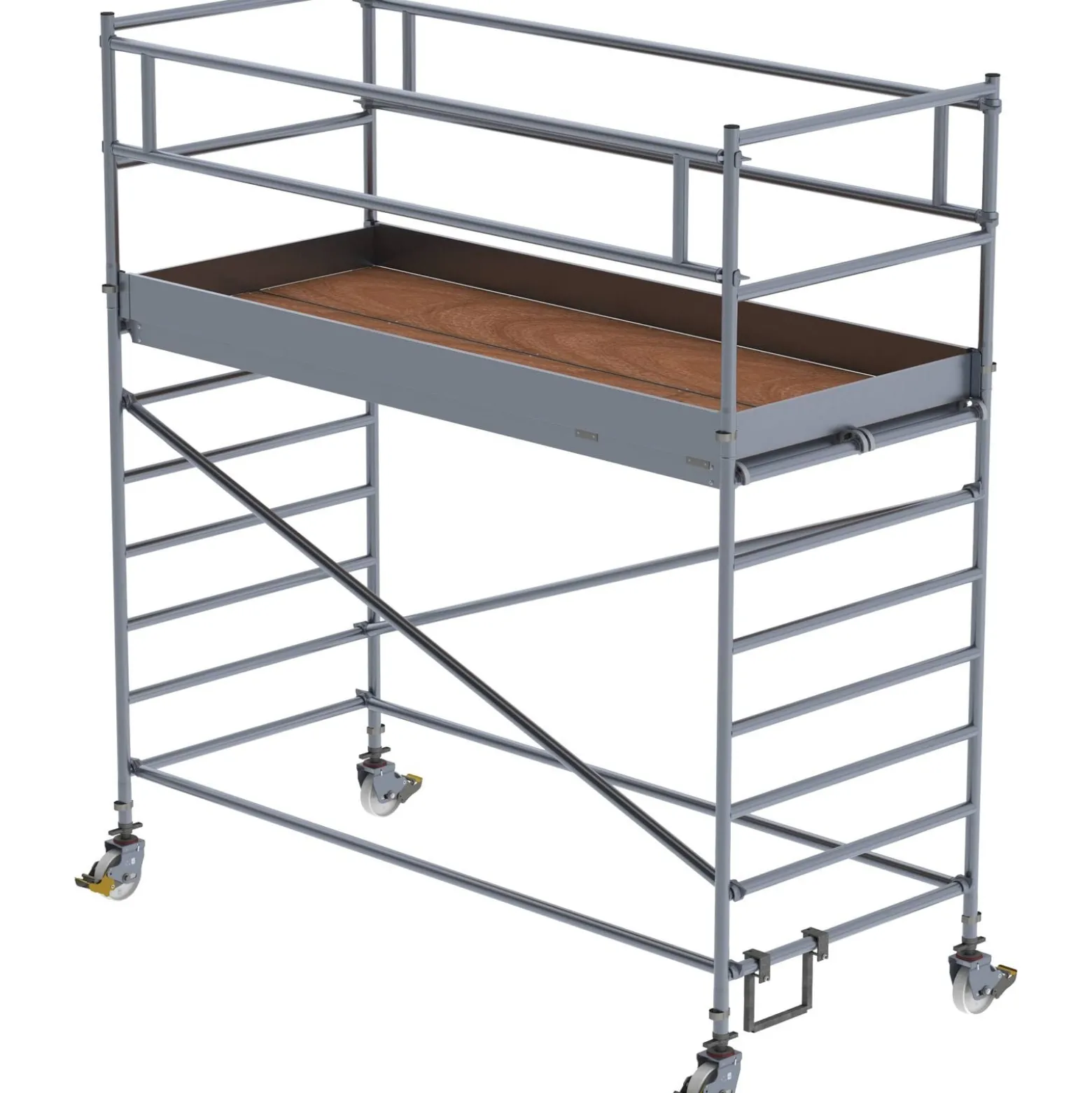 Günzburger Steigtechnik Rollgerüst 1,35 x 3 m mit Doppel-Plattform Plattformhöhe 2,35 m - 175235