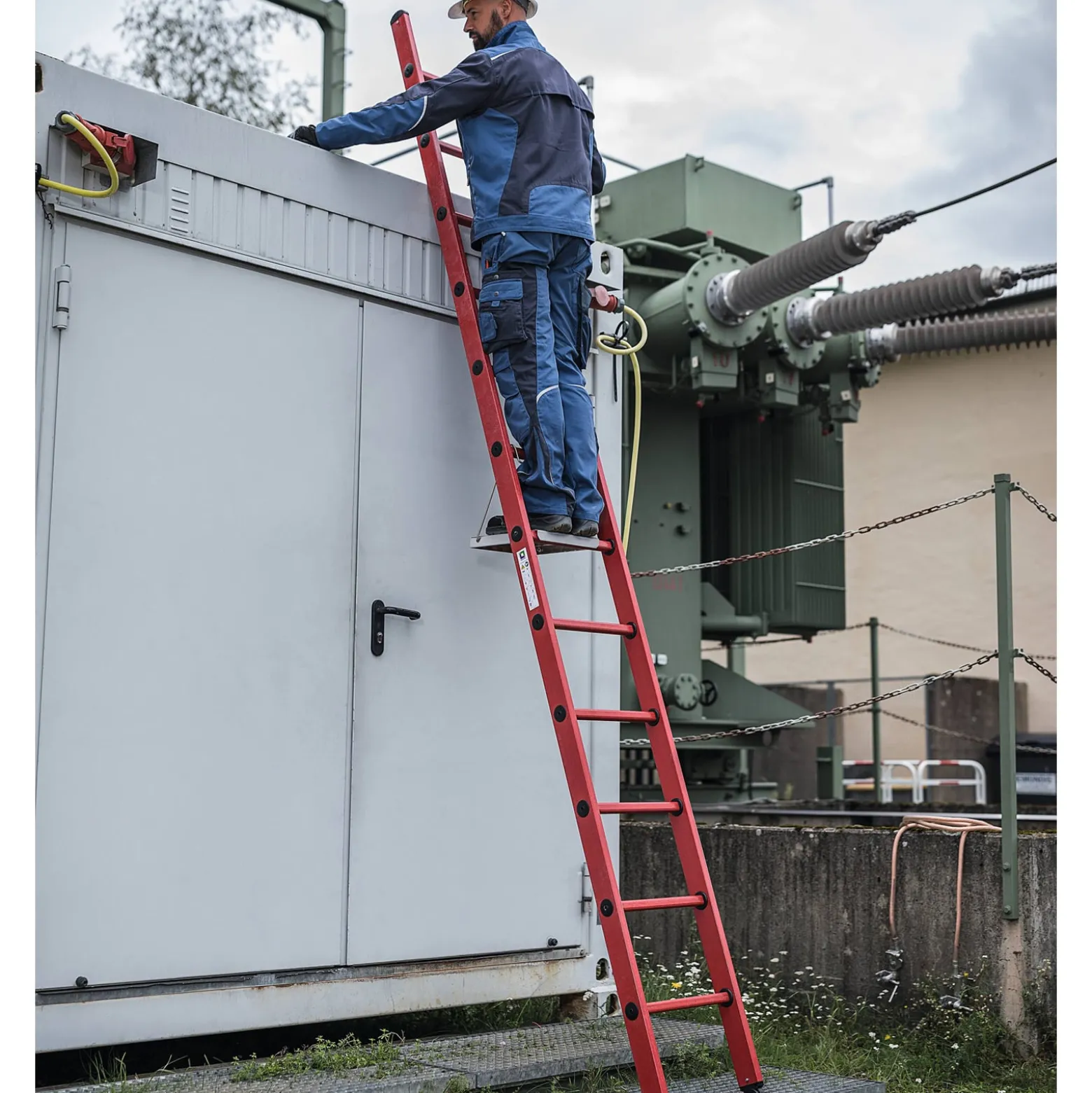 Günzburger Steigtechnik Sprossen-Anlegeleiter GFK ohne Traverse 6 Sprossen - 036006