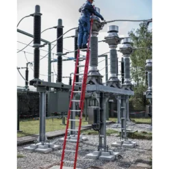Günzburger Steigtechnik Sprossen-Schiebeleiter 2tlg. GFK/Alu ohne Traverse 2 x 10 Sprossen - 035110