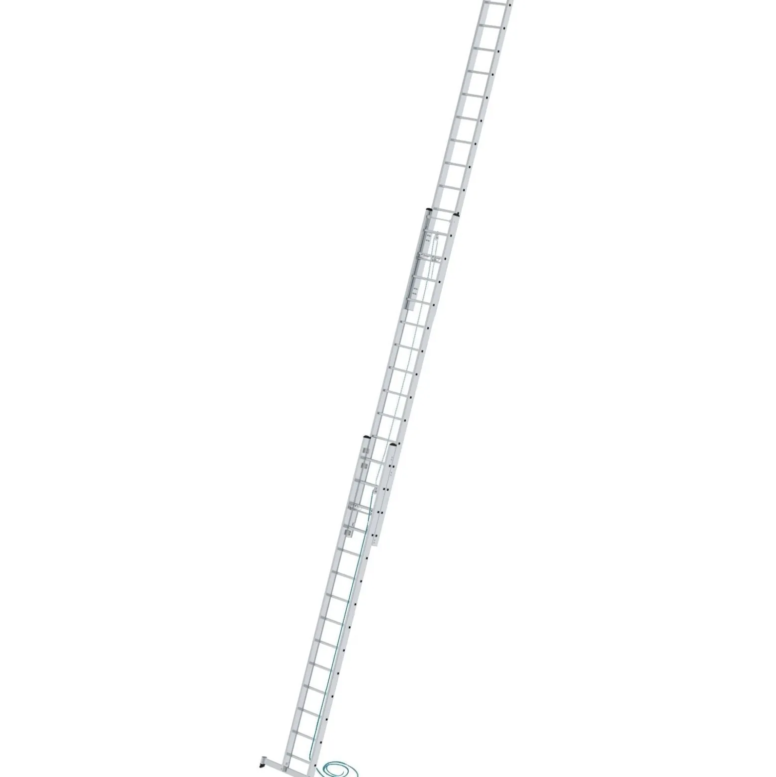 Günzburger Steigtechnik Sprossen-Seilzugleiter 3tlg. mit nivello-Traverse 3 x 14 Sprossen - 022414