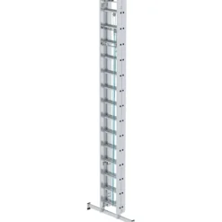 Günzburger Steigtechnik Sprossen-Seilzugleiter 3tlg. mit nivello-Traverse 3 x 14 Sprossen - 022414