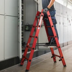 Günzburger Steigtechnik Sprossen-Stehleiter GFK 2 x 4 Sprossen - 036404