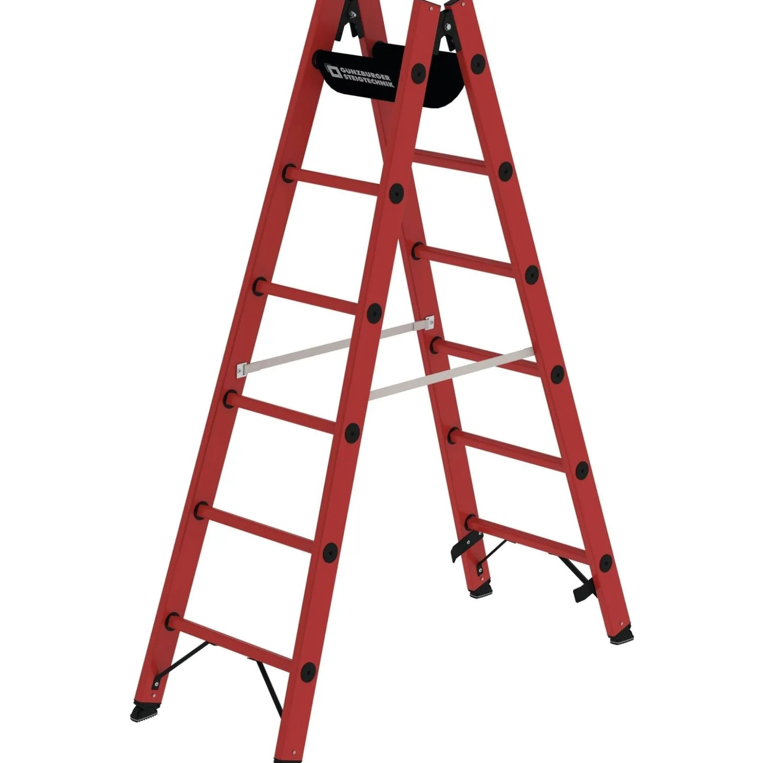 Günzburger Steigtechnik Sprossen-Stehleiter GFK 2 x 6 Sprossen - 036406