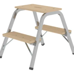 Günzburger Steigtechnik Stahl-Holz-Tritt 2 x 2 Stufen - 039002