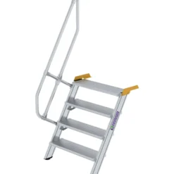 Günzburger Steigtechnik Treppe 60° Stufenbreite 800 mm 4 Stufen Aluminium geriffelt - 600224