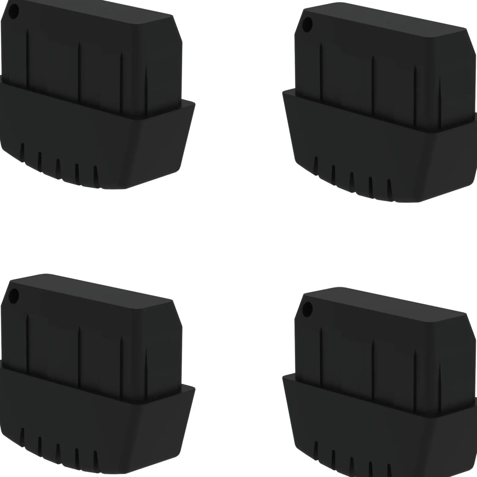 Günzburger Steigtechnik 4x Innenschuh für Stahl-Regalleiter elektrisch ableitfähig - 019269