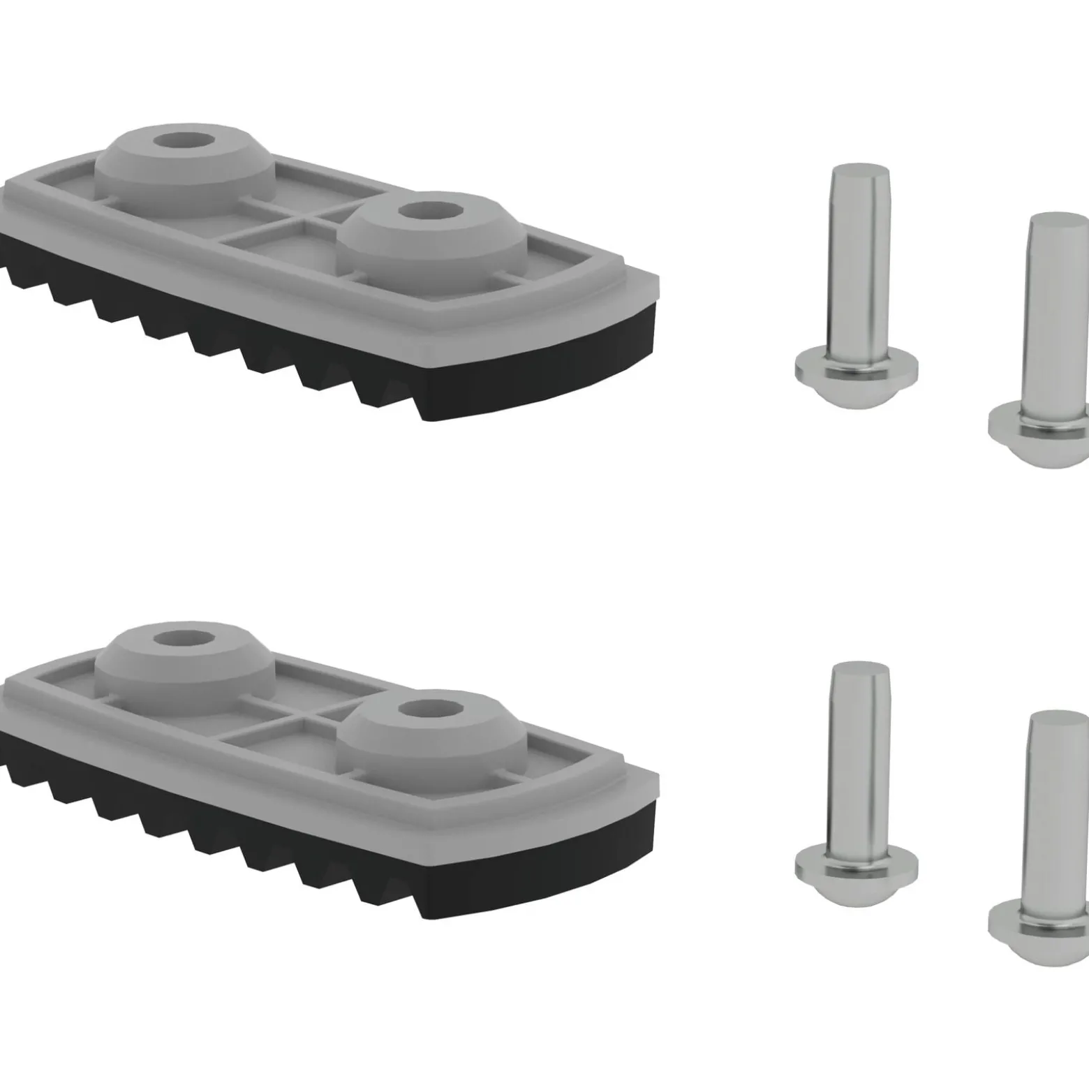 Günzburger Steigtechnik 2x nivello-Fußplatte Standard für Holmhöhe 58 / 73 mm - 019209