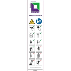 Günzburger Steigtechnik 20x Sprossen-Aufkleber für Mehrzweckleiter (Stop) - 019146