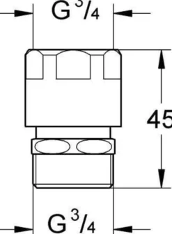 GROHE Rohrbelüfter 41239 Bauform C DN20 chrom