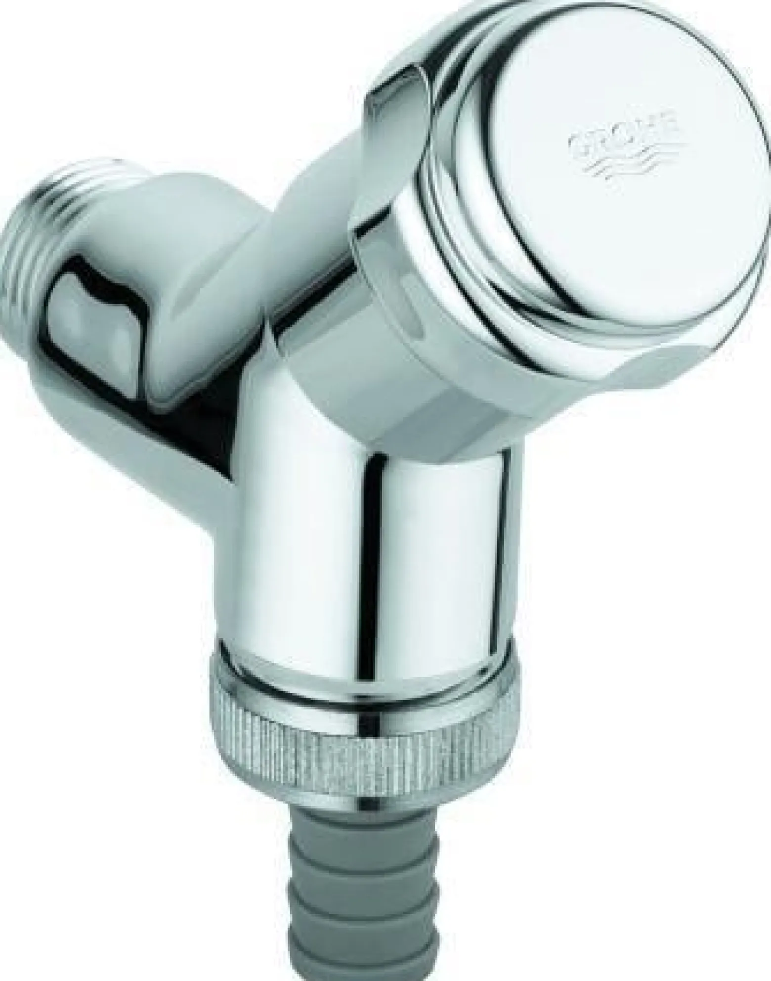 GROHE WAS-Anschlussventil 41010 DN15 Schrägsitz Design-Griff mit RV chrom