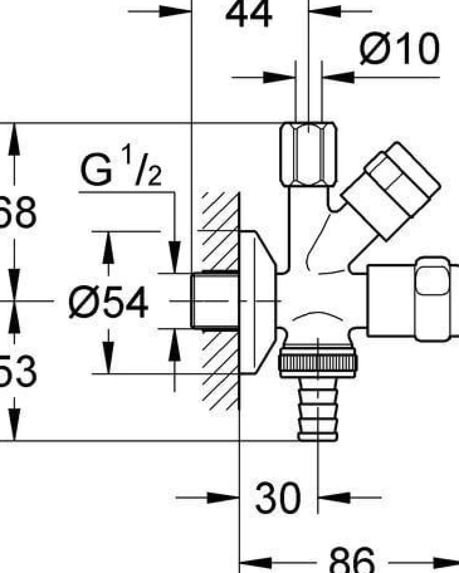 GROHE WAS-Kombieckventil 41073 Design-Gr. DN15 mit Rückflussverh. chrom
