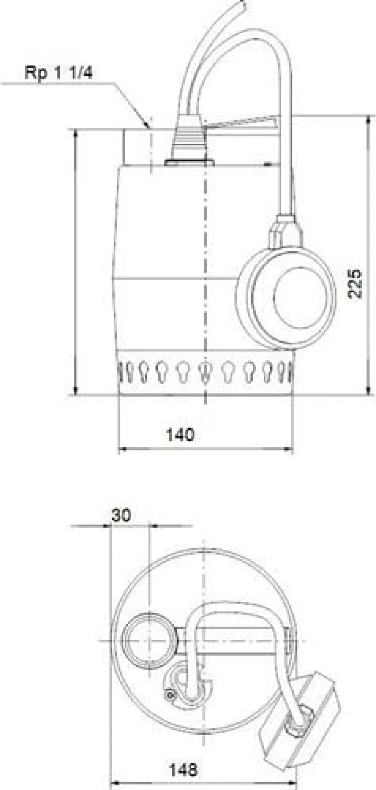 GRUNDFOS Kellerentwässerungsp. Unilift KP250-A1,1_1/4in1x230V0,5kW5mK.