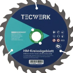 Handkreissägeblatt AD 160mm Z.36 WZ Schnitt-B.2,6mm TECWERK
