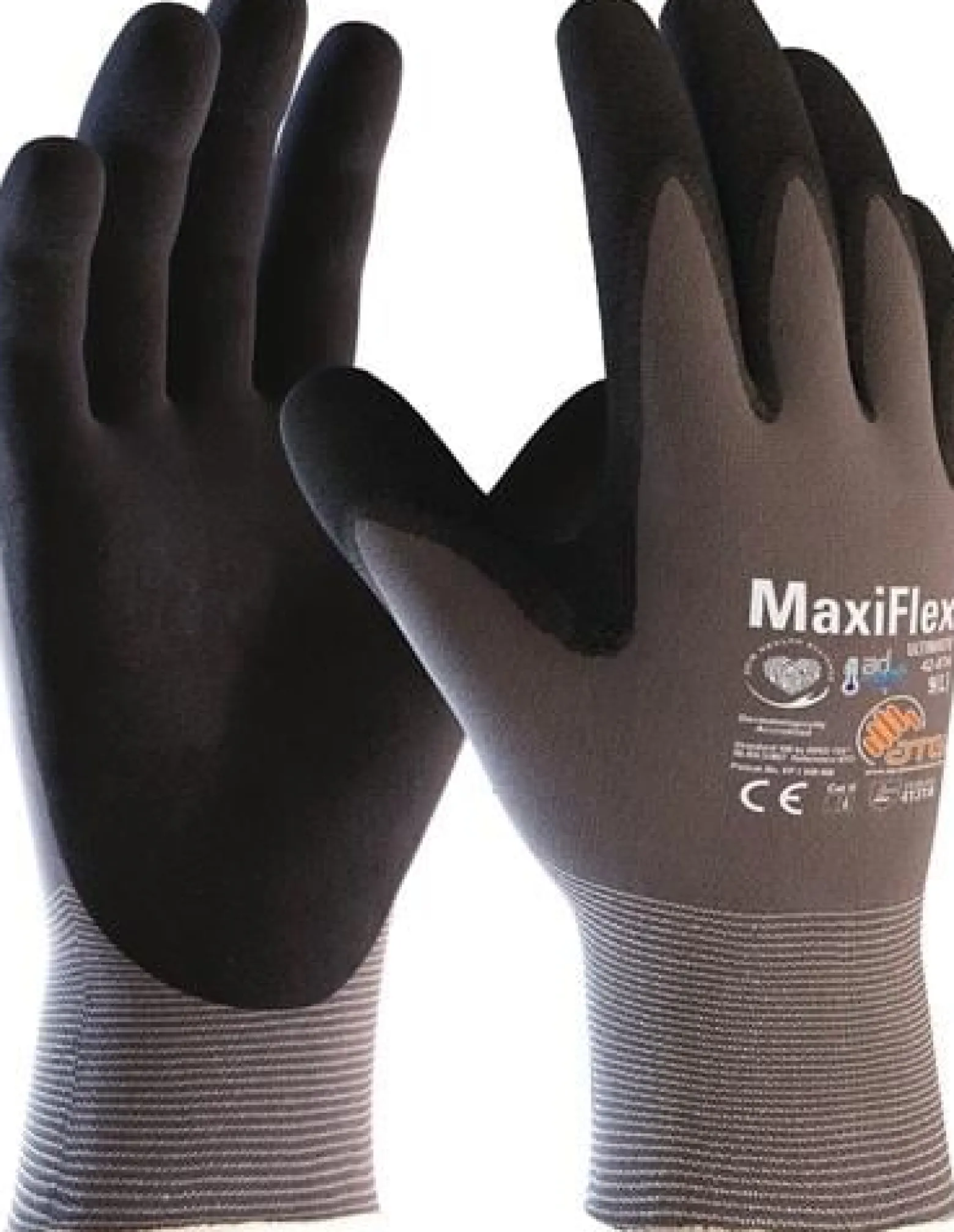 Handschuhe MaxiFlex® Ultimate™ AD-APT® 42-874 Gr.10 grau/schwarz Nyl.m.Nitril