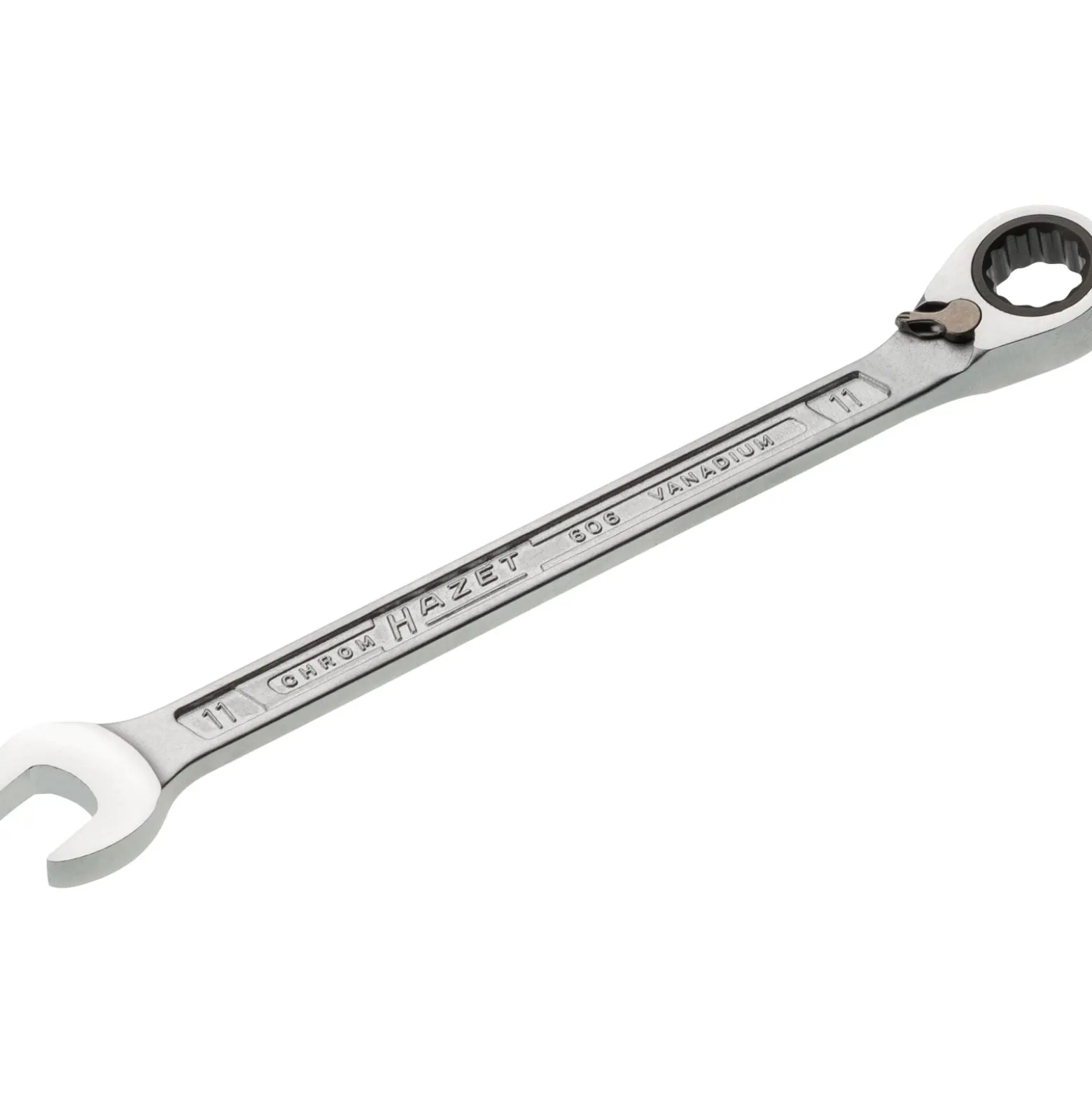 Hazet Maulringratschenschlüssel 606 SW 11mm L.168,6mm umschaltbar,Rings.15Grad - 606-11