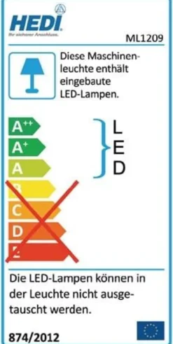 Hedi Arbeits-/Maschinenleuchte 9 W 750 lm IP64 2x1 mm² H05RN-F - ML1209