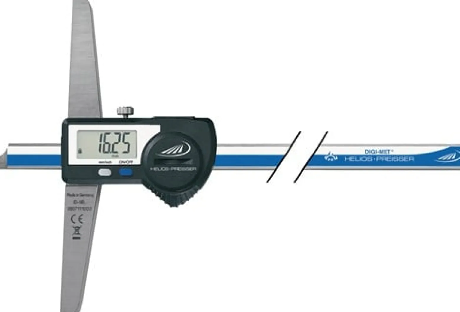 HELIOS PREISSER Tiefenmessschieber DIN 862 DIGI-MET IP67 200mm D.ausg.ger.Schiene - 1360718