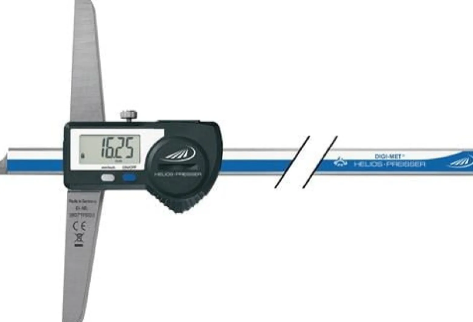 HELIOS PREISSER Tiefenmessschieber DIN 862 DIGI-MET IP67 200mm D.ausg.ger.Schiene - 1360718